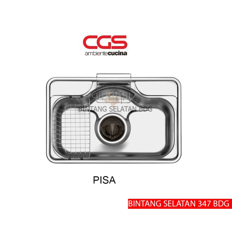 CGS KITCHEN SINK/ BAK CUCI PIRING CGS PISA STAINLESS STEEL 304 FULSET