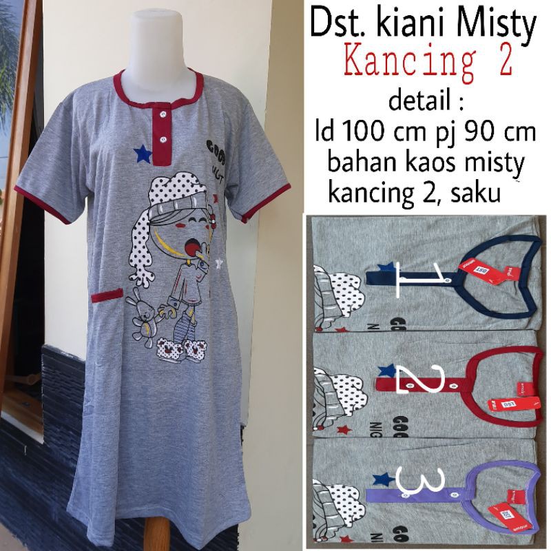 Daster bahan kaos misty murah /baju tidur remaja ibu muda ...