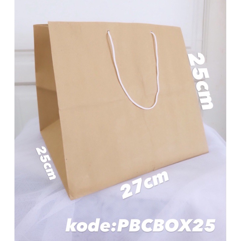 

paperbag box25 coklat size 27x25x25 isi12