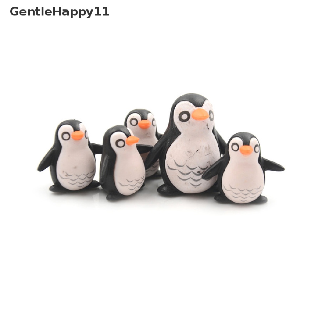 Gentlehappy 5Pcs Fashion DIY Penguin Ornamen Miniatur Berkebun Dekorasi Rumah Boneka Hadiah Mini