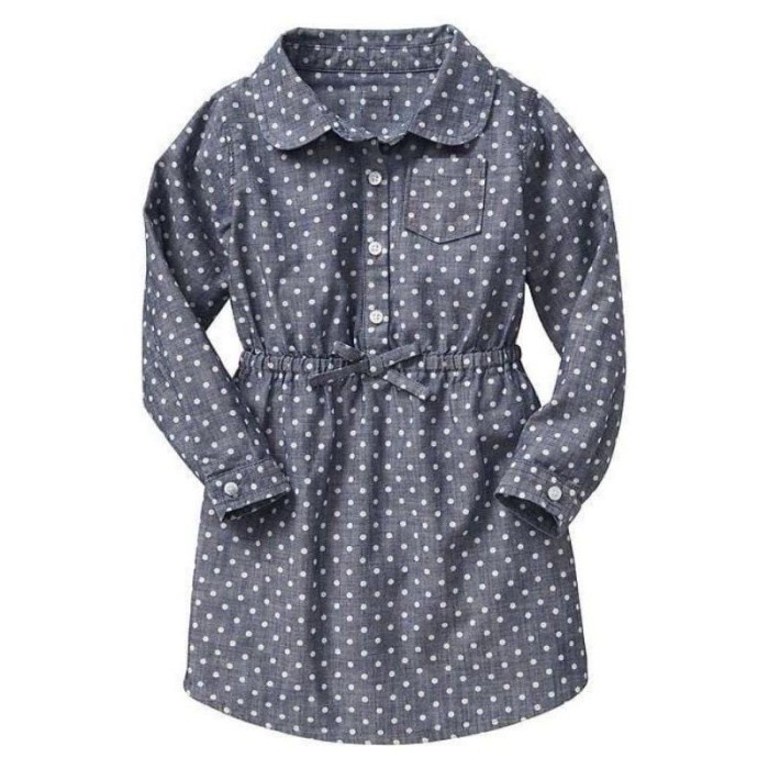 Dress Anak Perempuan Bahan Katun BabyGap/Oldnavy - Denim, 12-18m