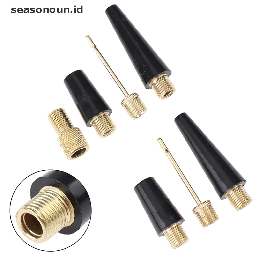 (seasonoun) 3 / 4pcs Adapter Nozzle Jarum Bola Untuk Pompa Ban Sepeda