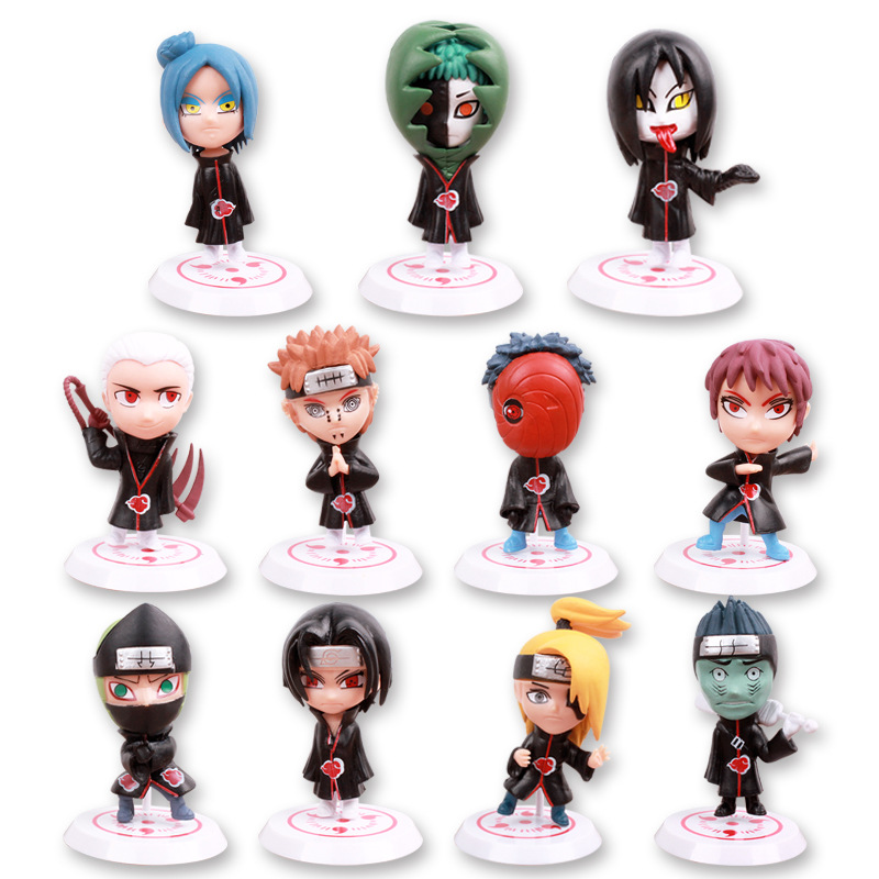 Elbcos Akatsuki Uchiha sasuke KillerB sakura madara kakashi Zabuza Hidan Haku Orochimaru Qver model action figure Mainan