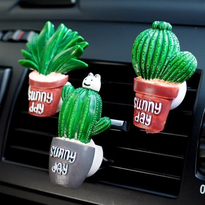 Parfum Pengharum Mobil Karakter Kaktus Lucu