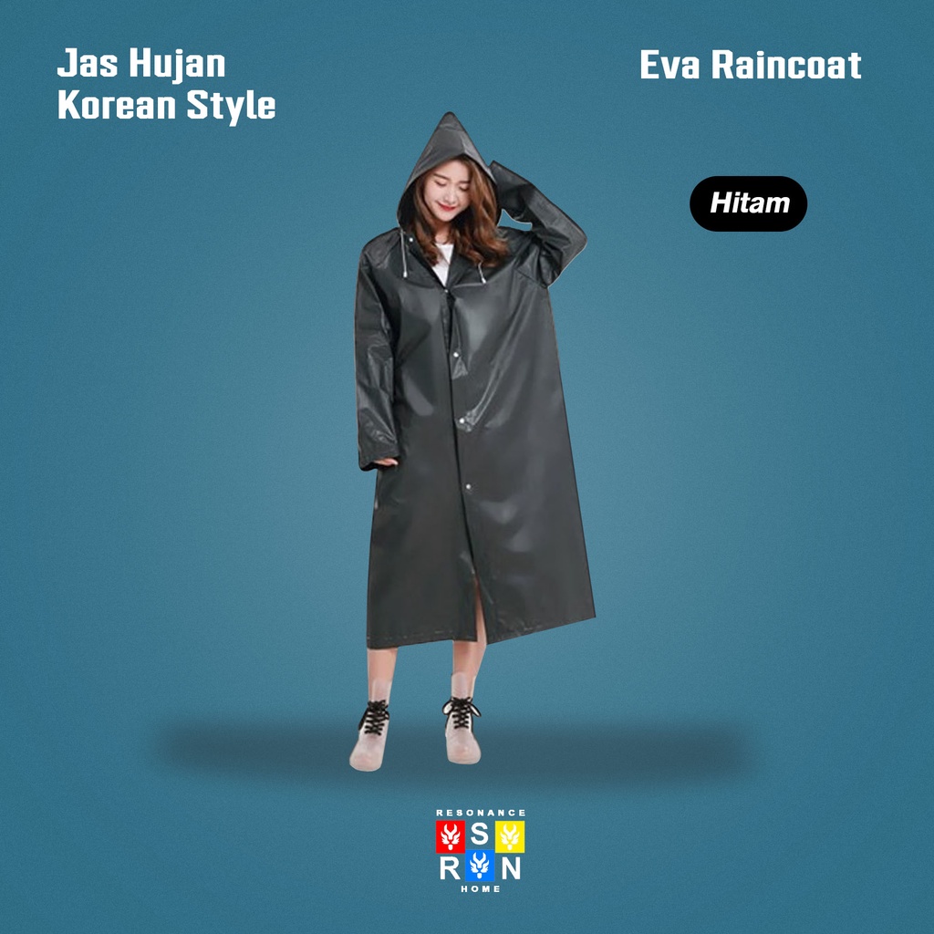 Jas Hujan Phonco Transparan Pria Wanita | Korean Raincoat | Resonance Home