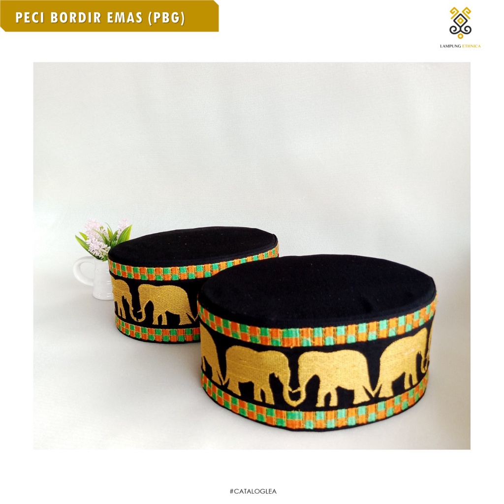 LAMPUNG ETHNICA OFICIAL - TAPIS LAMPUNG ASLI - Peci Tapis Bordir Lampung - kode PBG - peci tapis lam