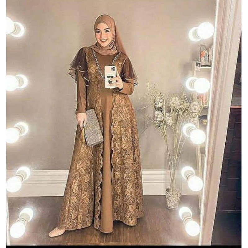 BUTIKCITRA201181 BAJU PESTA WANITA MUSLIM MEWAH DRESS