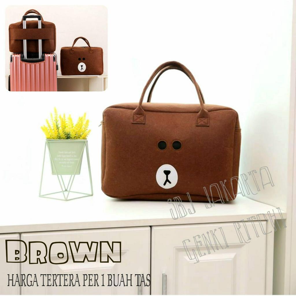 Tas Travel Multifungsi Tas Piknik Tas Olahraga Tas Duffel Ukuran Besar motif kartun Duffer bag