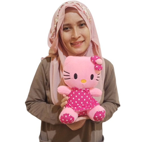 Boneka hello Kitty polkadot S murah