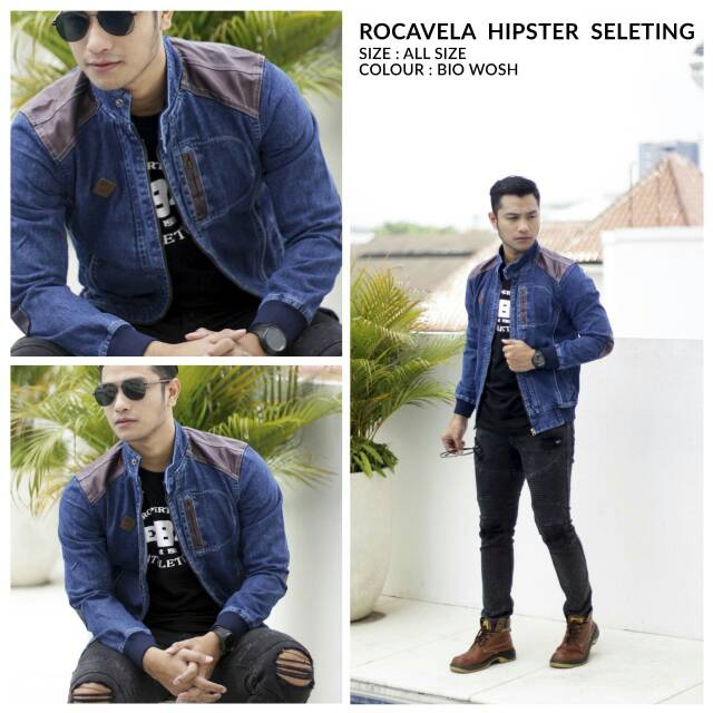 COD BAYAR DI TEMPAT JAKET_JAKET ROCAVELA HIPSTER SLETING JAKET PRIA, JAKET