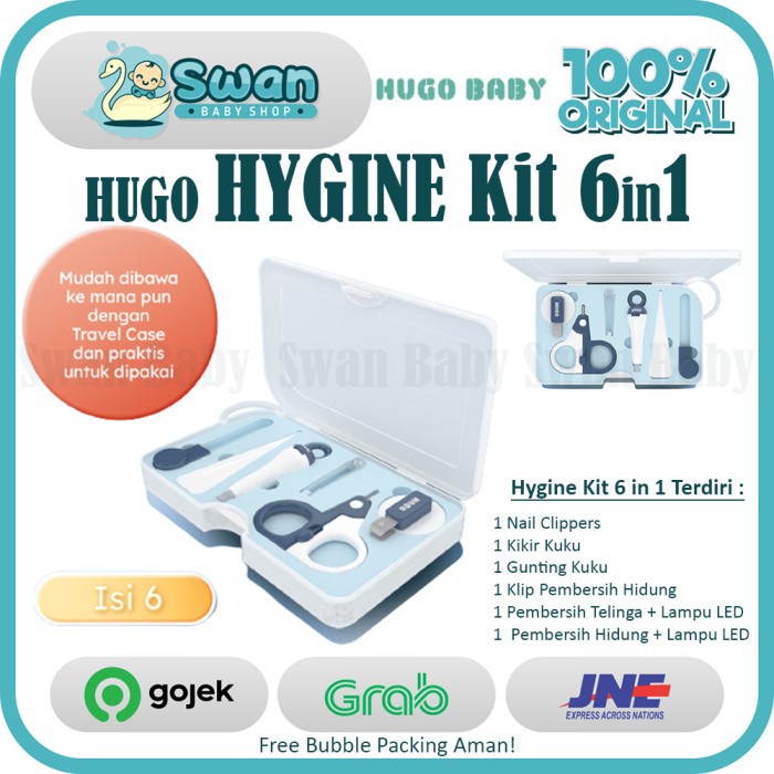 Hugo Baby Hygiene Kit (HB-208C) / Perawatan Kuku Hidung Telinga Bayi