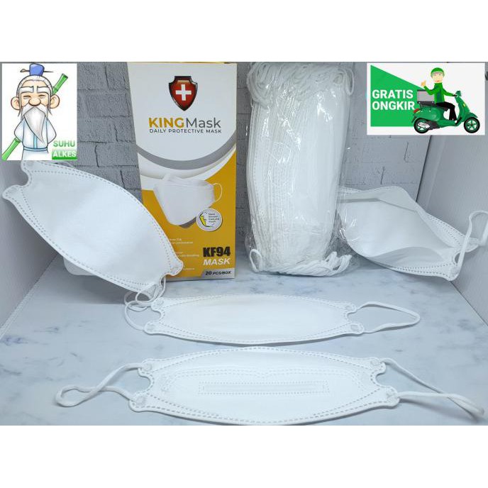 Masker KF94 KINGMASK 4ply KEMENKES Masker Premium Mask 1Box isi 20Pcs - KF94 K.MASK PTH