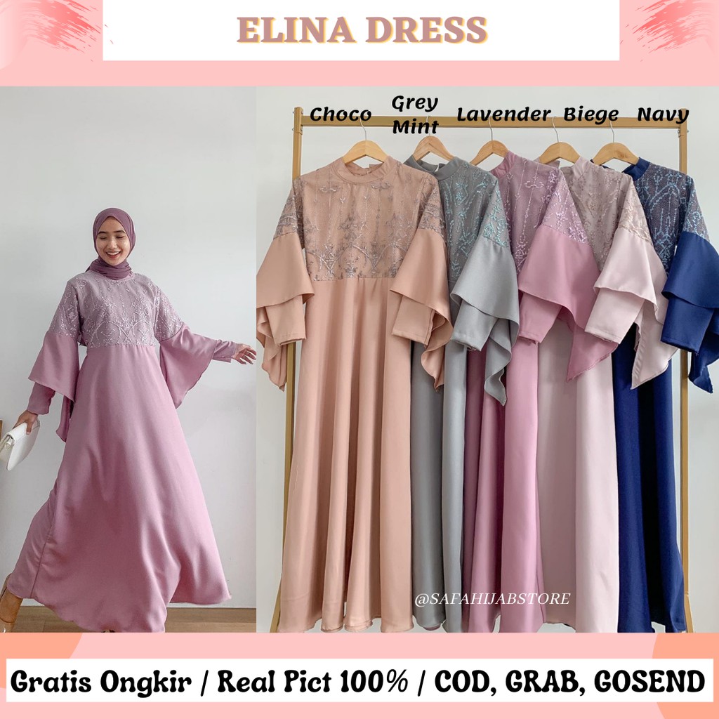 ELINA DRESS / DRESS PESTA / DRESS KONDANGAN / DRESS TUNANGAN / DRESS PREWEDD