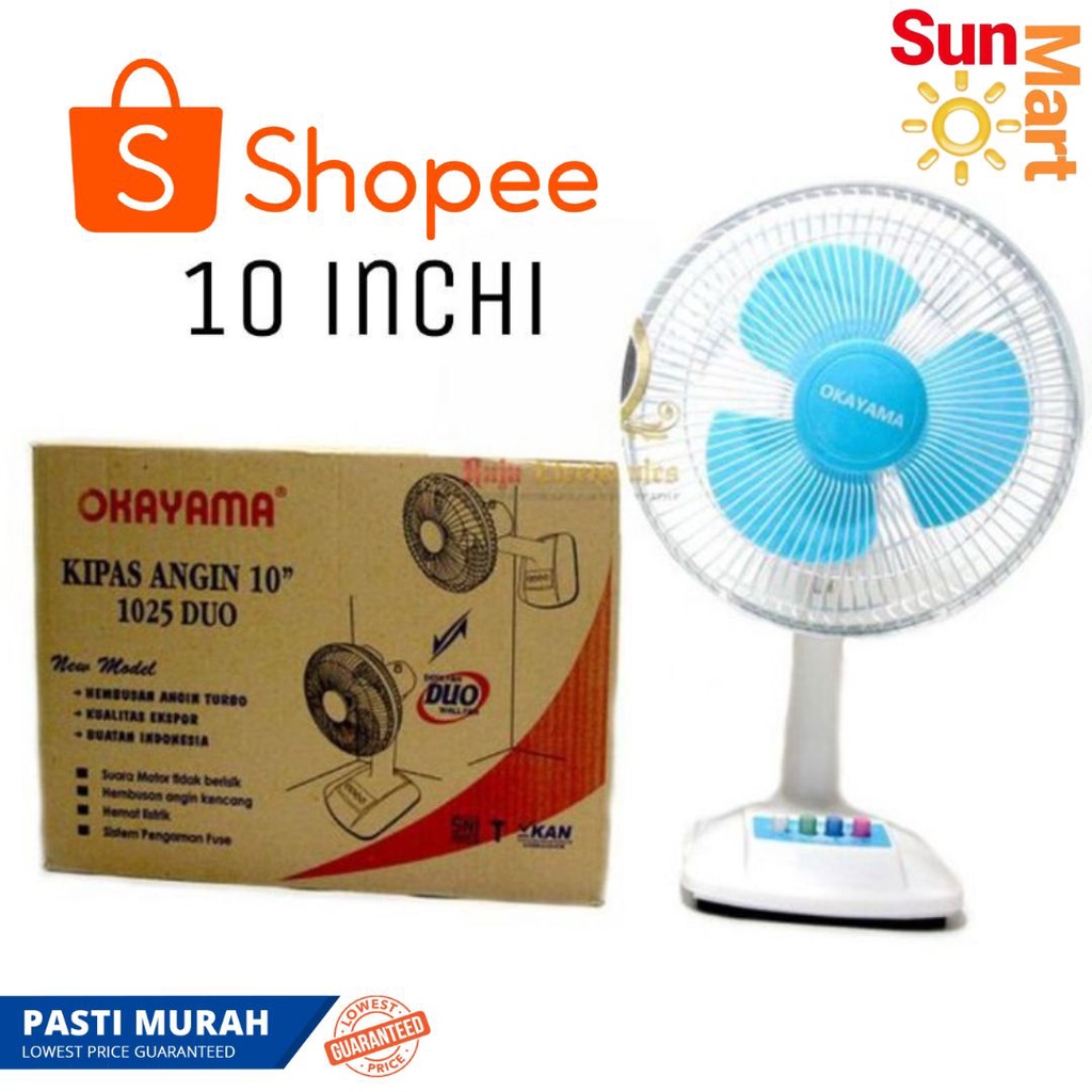 Kipas Angin Meja Murah Berkualitas / Desk Fan Okayama 10&quot; OK-1025