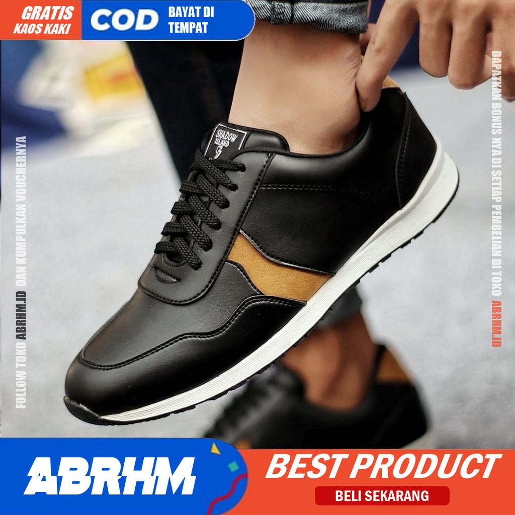 ABRHM x VARGAS Sepatu Sneaker Pria Sepatu Pria Casual Sneakers Cowok / Cowo Kerja Ori Sepatu Kasual Kerja Kuliah Kondangan Gaya Keren Kekinian Original Murah Terlaris