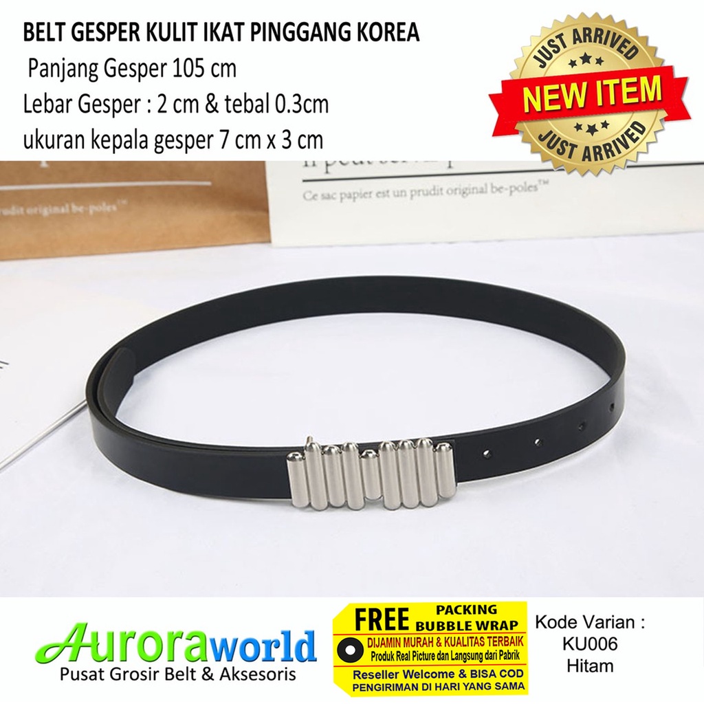 AURORAWORLD BELT GESPER KULIT IKAT PINGGANG KOREA FASHION TERBARU BISA COD