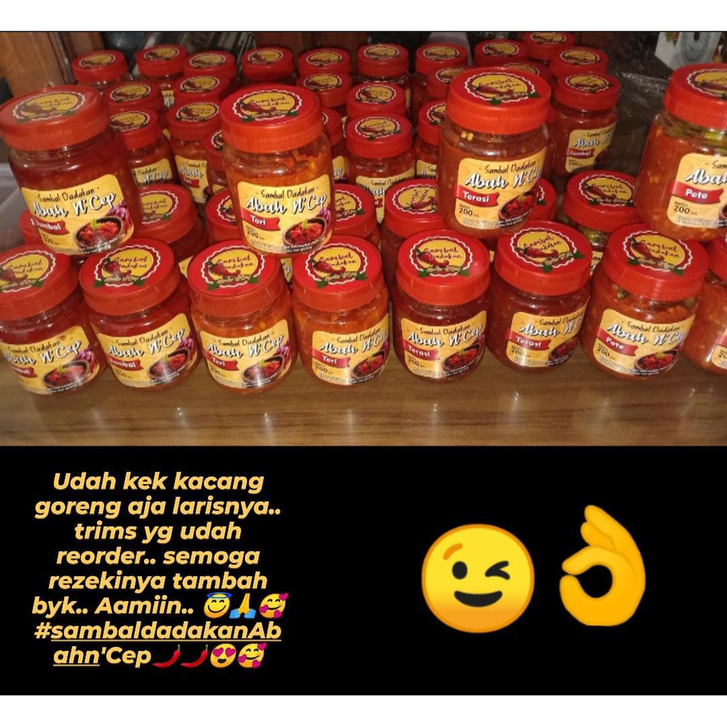 

SAMBAL TERASI ENAK / SAMBEL TERASI BOTOL (200gr) Coel Abah