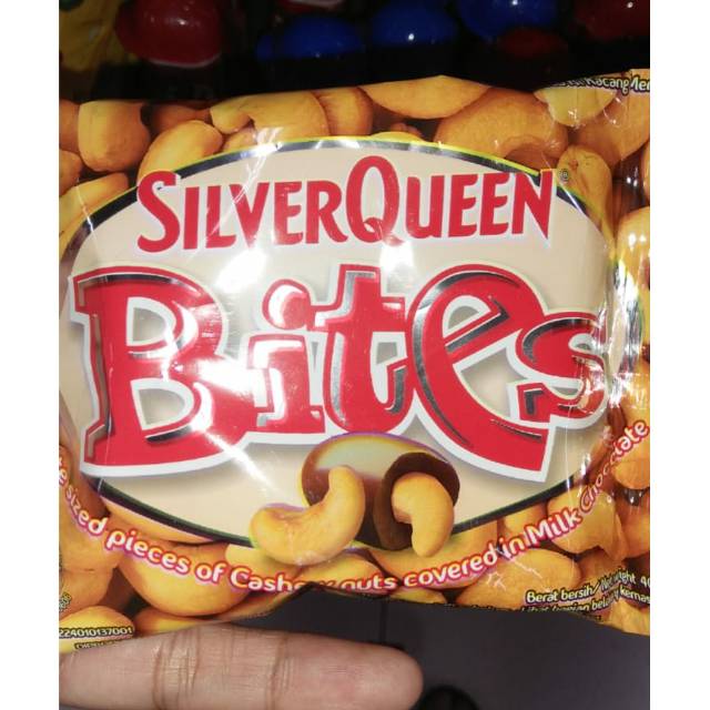 

TERMURAH Silverqueen Chocolate Bites Cashew 40 gr - Silver Queen - Cokelat