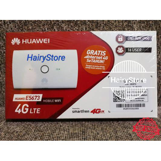 PROMO HARGA TERMURAH Modem Mifi 4G LTE Huawei E5673 Unlock (Bonus Paket Internet Smartfren) - Putih