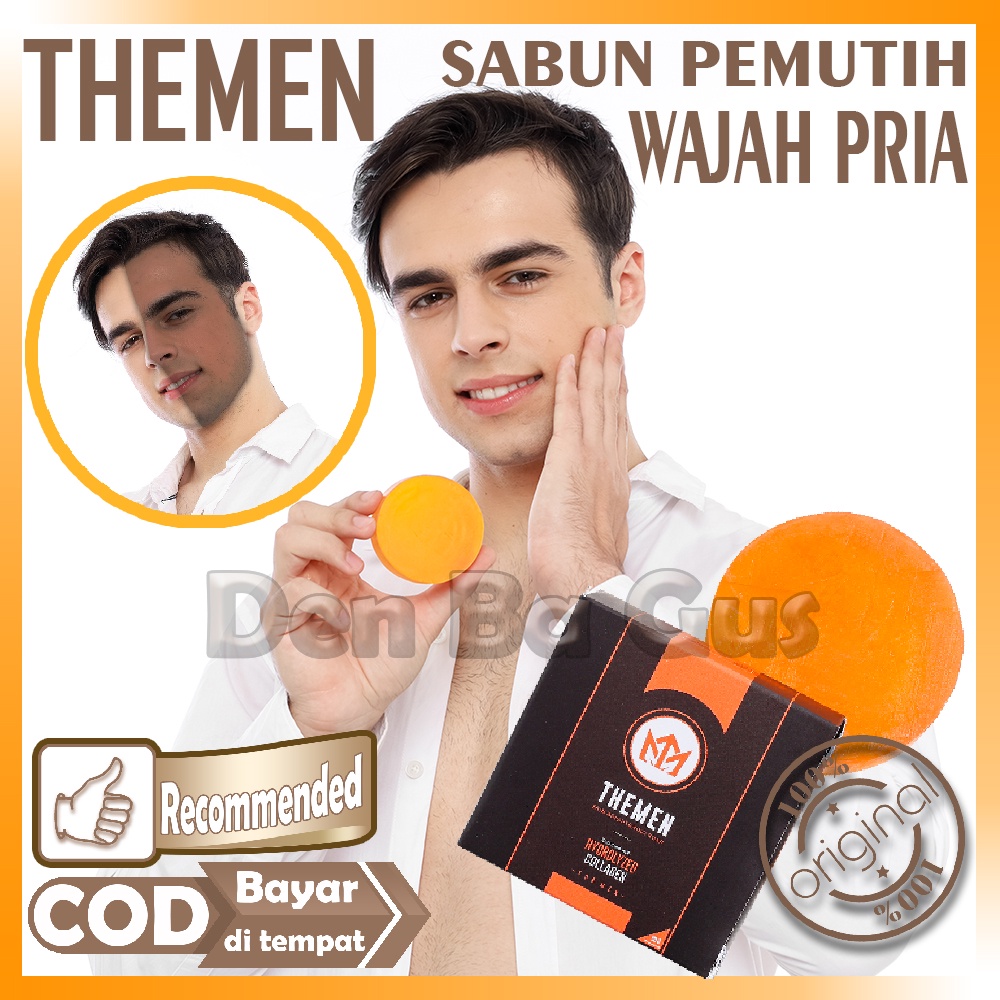 Sabun Pemutih Kulit Wajah Pria THEMEN SKIN  BRIGHTENING SOAP
