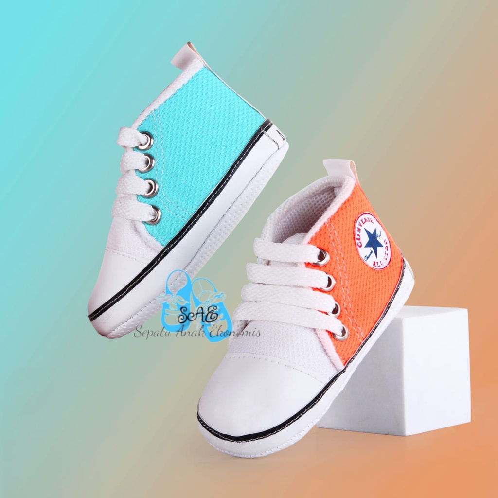 Sepatu Sneakers Bayi Laki-Laki Perempuan Usia Umur 0-12 Bulan Sepatu Prewalker Baby Shoes - Anak Belajar Jalan - Sepatu Anak Ekonomis