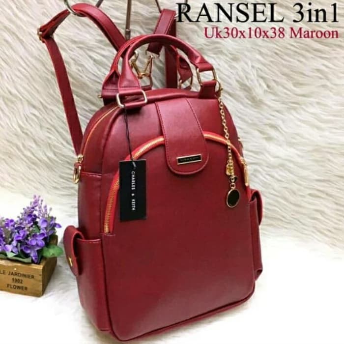 Tas wanita CK ransel.tas wanita murah branded tas sekolah tas kerja - Hitam