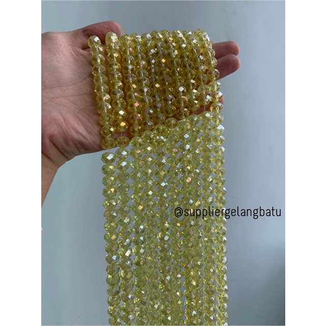 Crystal Ceko kilap 10mm yellow quartz kuarsa kuning bening kristal acc