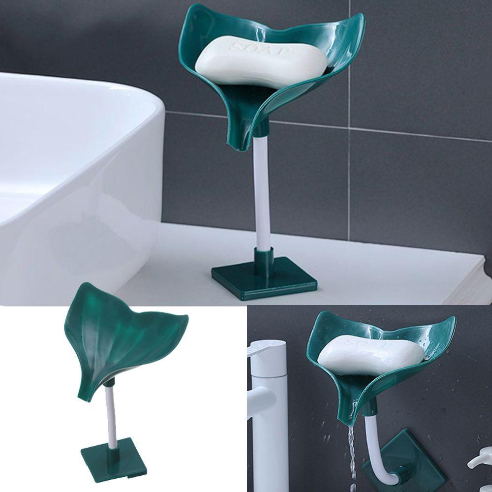 Populer Kotak Sabun Kamar Mandi Dapur Non-slip Bebas Punch Adjustable Drain Rack