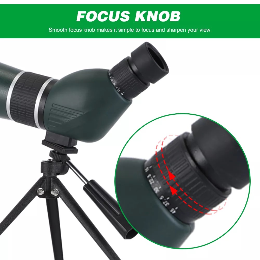 Spotting Scope HD Monocular Single-Tube 15-45x60 - Teleskop Pengamatan