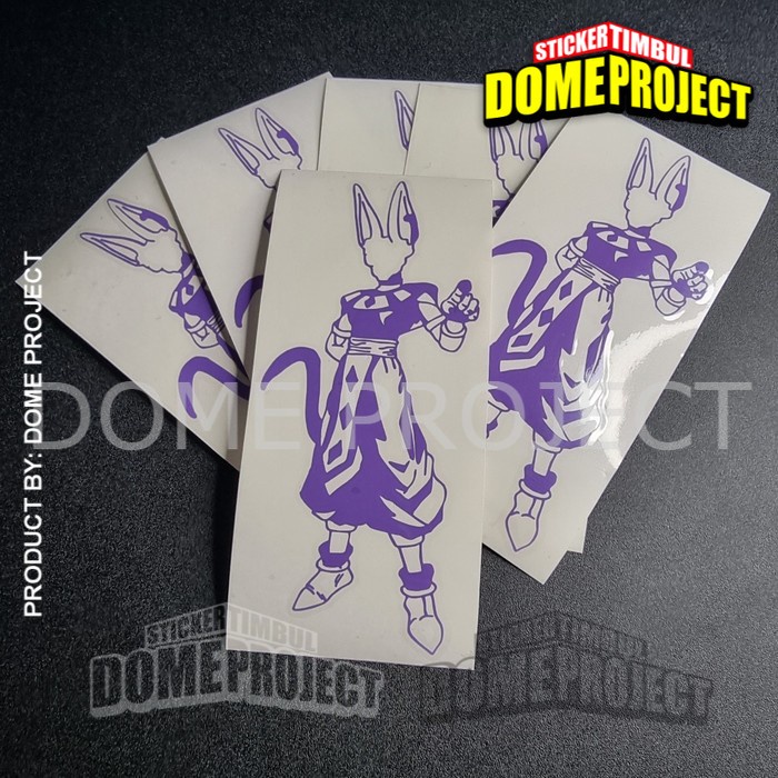 STIKER ANIME BEERUS SAMA CUTTING AKSESORIS BODY MOTOR DAN MOBIL STICKER AESTHETIC DEKORASI OTOMOTIF