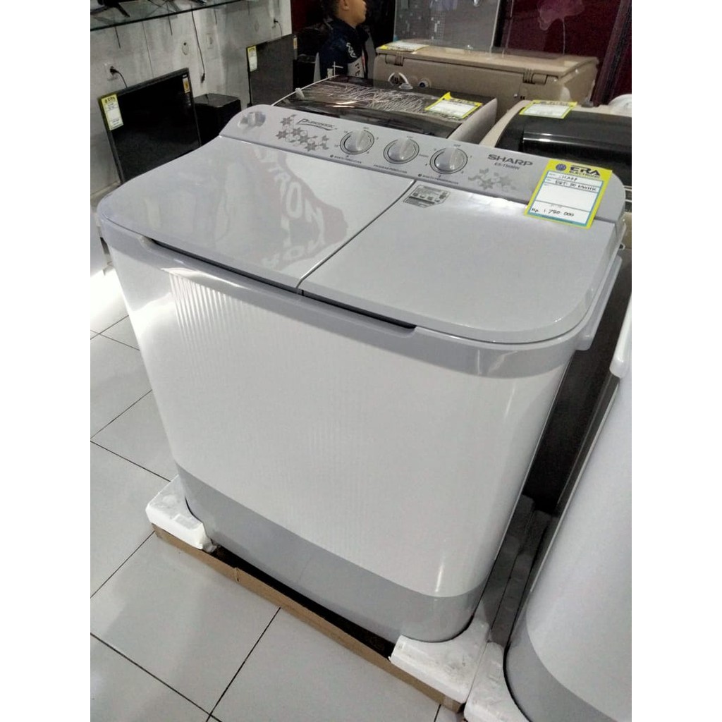 Mesin Cuci Sharp Twin Tub 8 KG - EST 90 MW HK BK PK Bergaransi Resmi 2 tabung