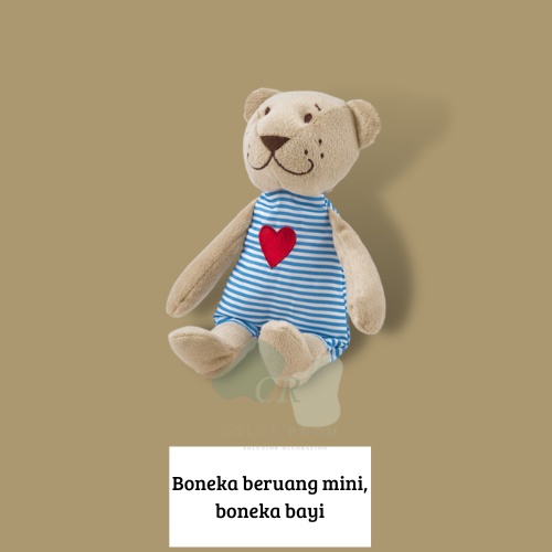 Boneka beruang mini/ boneka bayi/mainan anak, krem, 21 cm