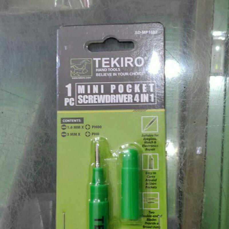 tekiro MP1692 obeng tipe pen 4 in 1 mini pocket screwdriver 4in1