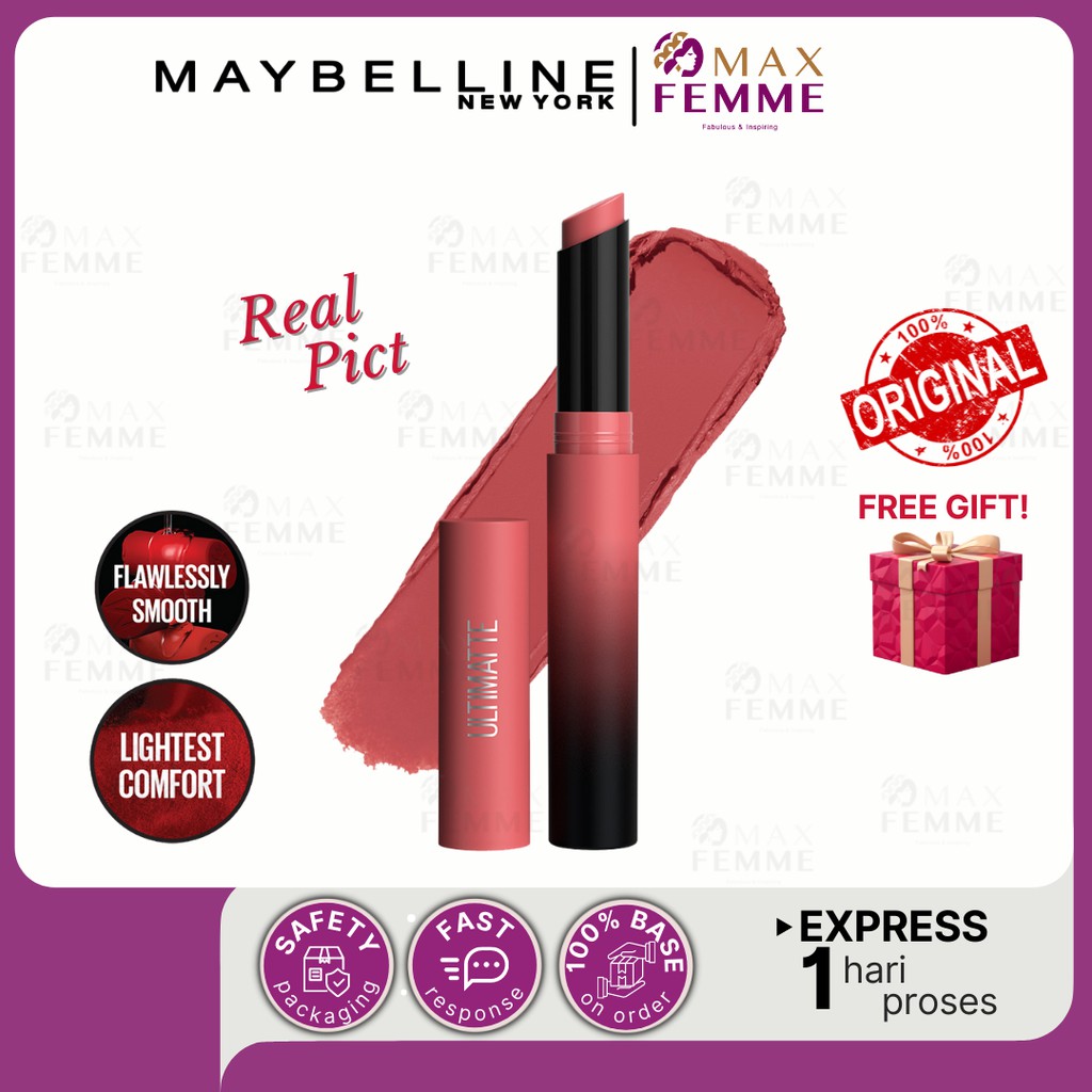 [MAX FEMME] MAYBELLINE COLOR SENSATIONAL ULTIMATTE SLIM LIPSTIK| LIPSTIK | LIPCREAM | LIPSTIK MAYBEL