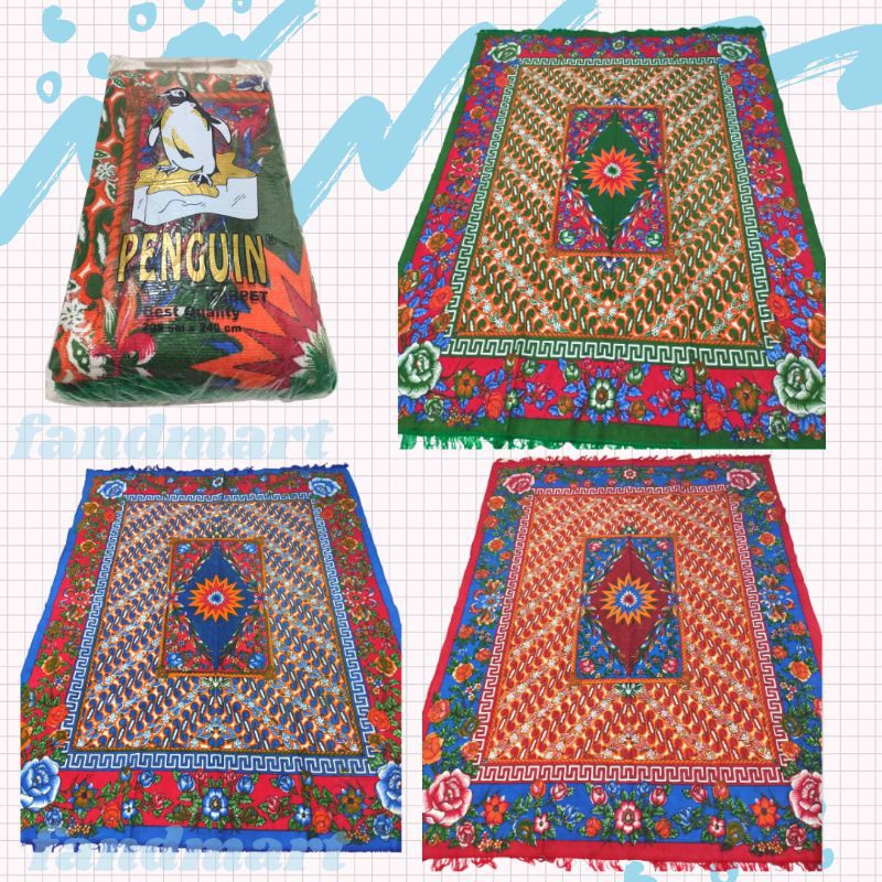 Karpet Hambal Turki Pinguin penguin ukuran jumbo  Besar 205X240 Permadani Tikar Lantai Lipat ostrich