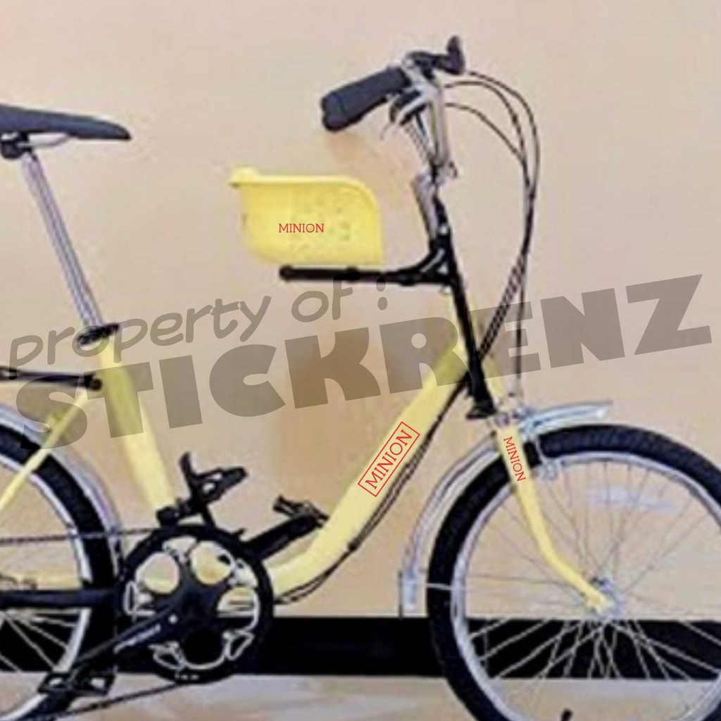 Cutting Sticker Stiker Frame Sepeda Minion 01 Custom Minitrek Minivelo