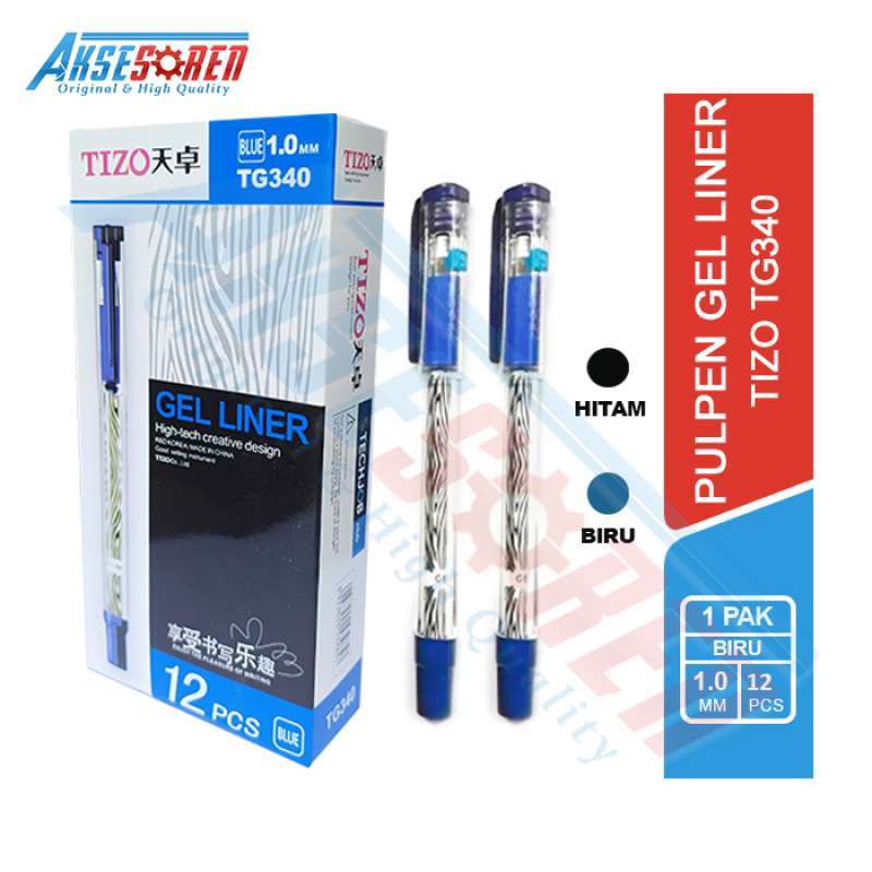 

Pulpen Gel Liner Tizo 1 Pack [TG340/1.0 mm] / Bolpoint 1 Pak Murah / Balpen / polpen Jel [12 Pcs]