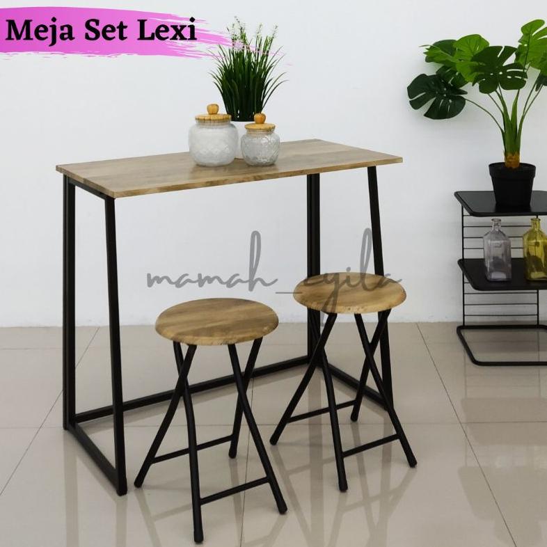 Meja Makan Lipat Set Lexi Minimalis 2 Kursi By Informa ::..