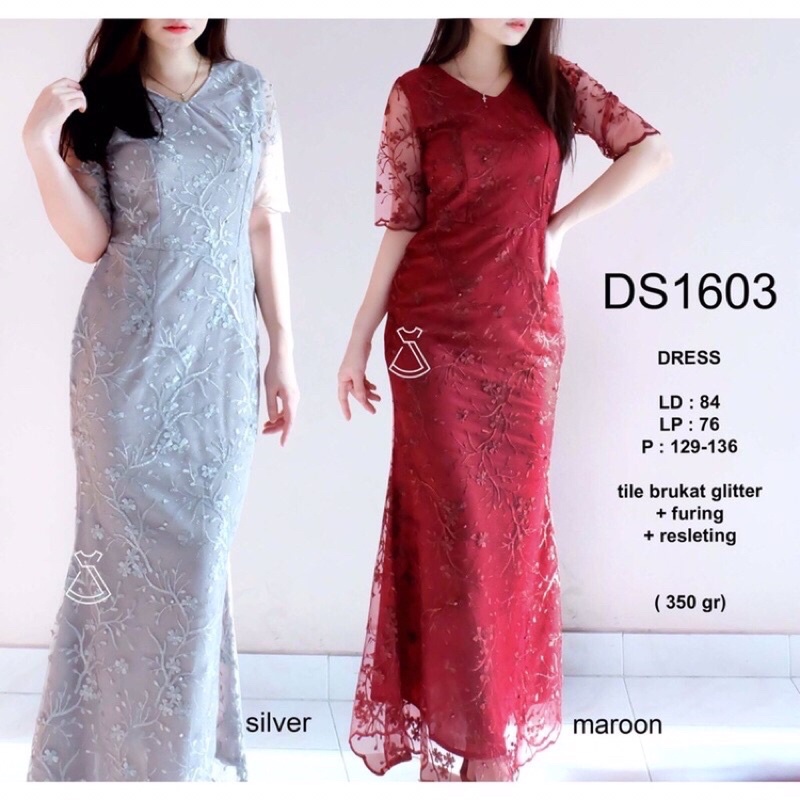 DS1603 long dress duyung Mermaid dress duyung dress