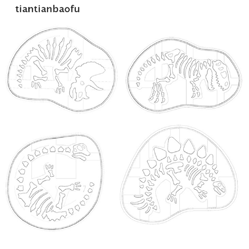 Cetakan Pemotong Kue / Biskuit Bentuk Dinosaurus 3D