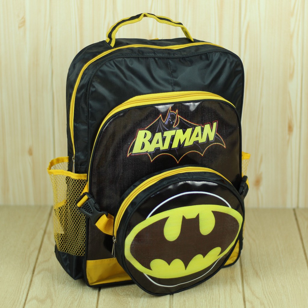 Tas Ransel Anak 2in1 Batman Back Pack Sekolah Cowok Fashionable Trendy Bahan Tebal Kuat Berkualitas