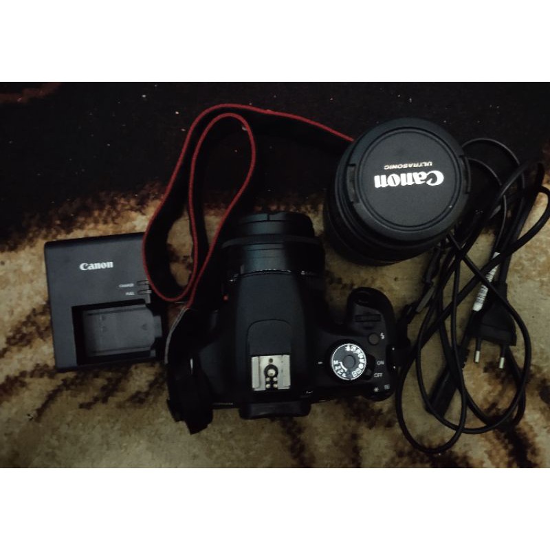 Kamera Canon 1200D + Lensa fix + Lensa tele