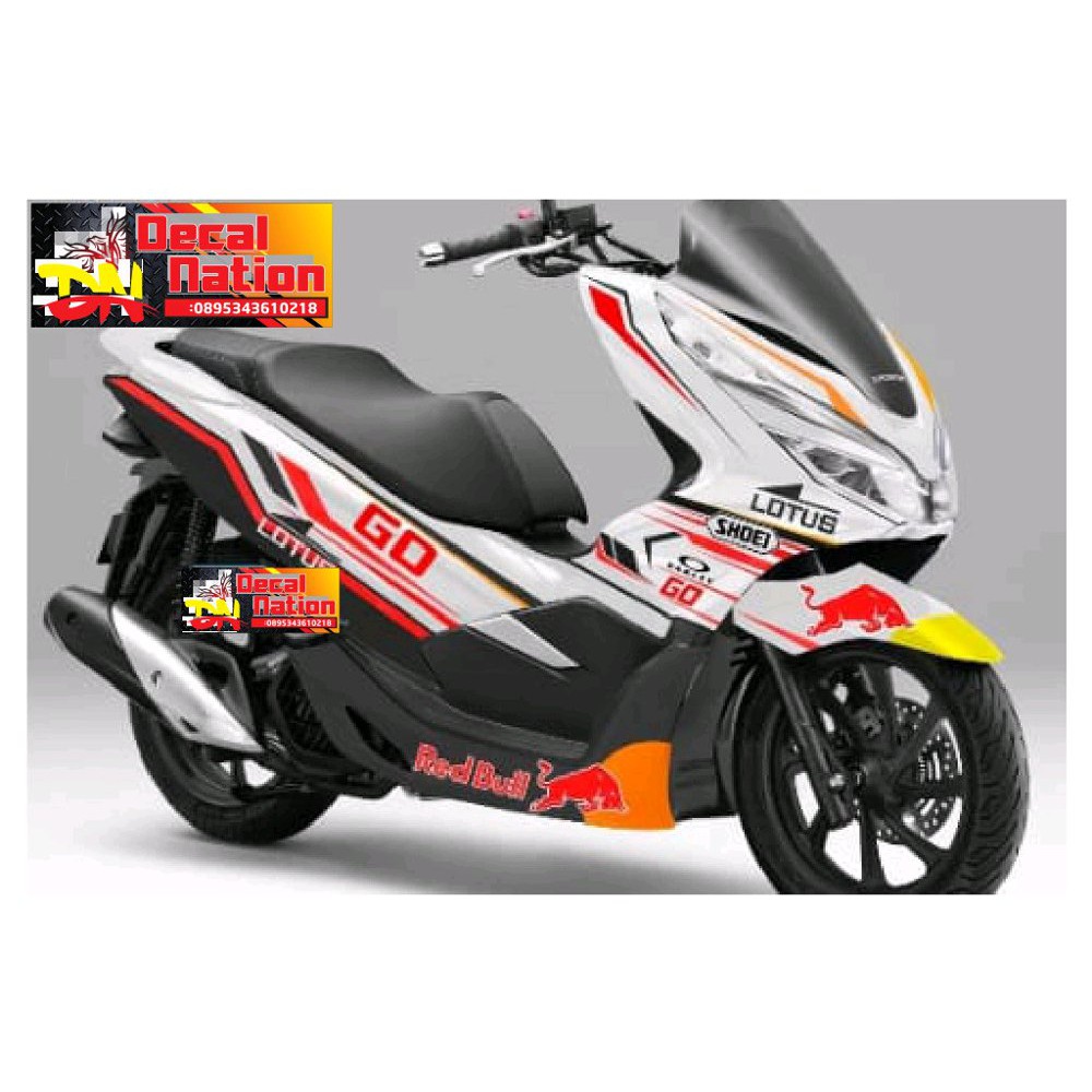 sticker decal stiker motor pcx new 2018 red bull Limited