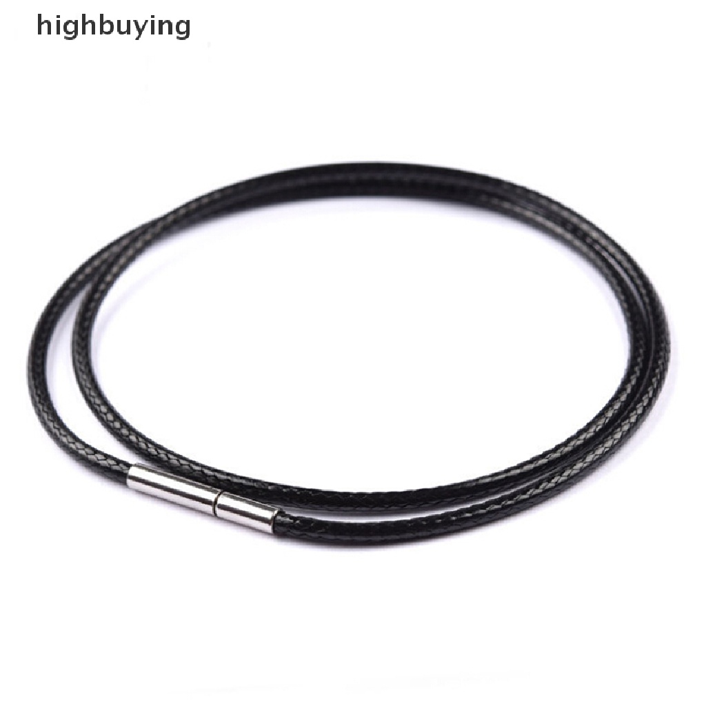 Hbid Kalung Choker Bahan Kulit Warna Hitam Dengan Gesper Stainless Steel