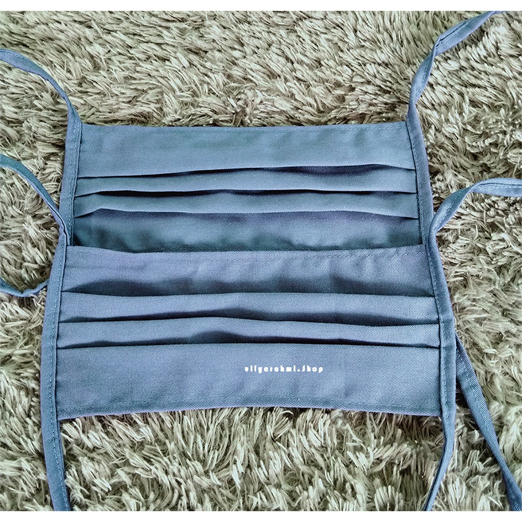 RUMAH WARDAH MASKER KAIN WARNA ABU DENIM