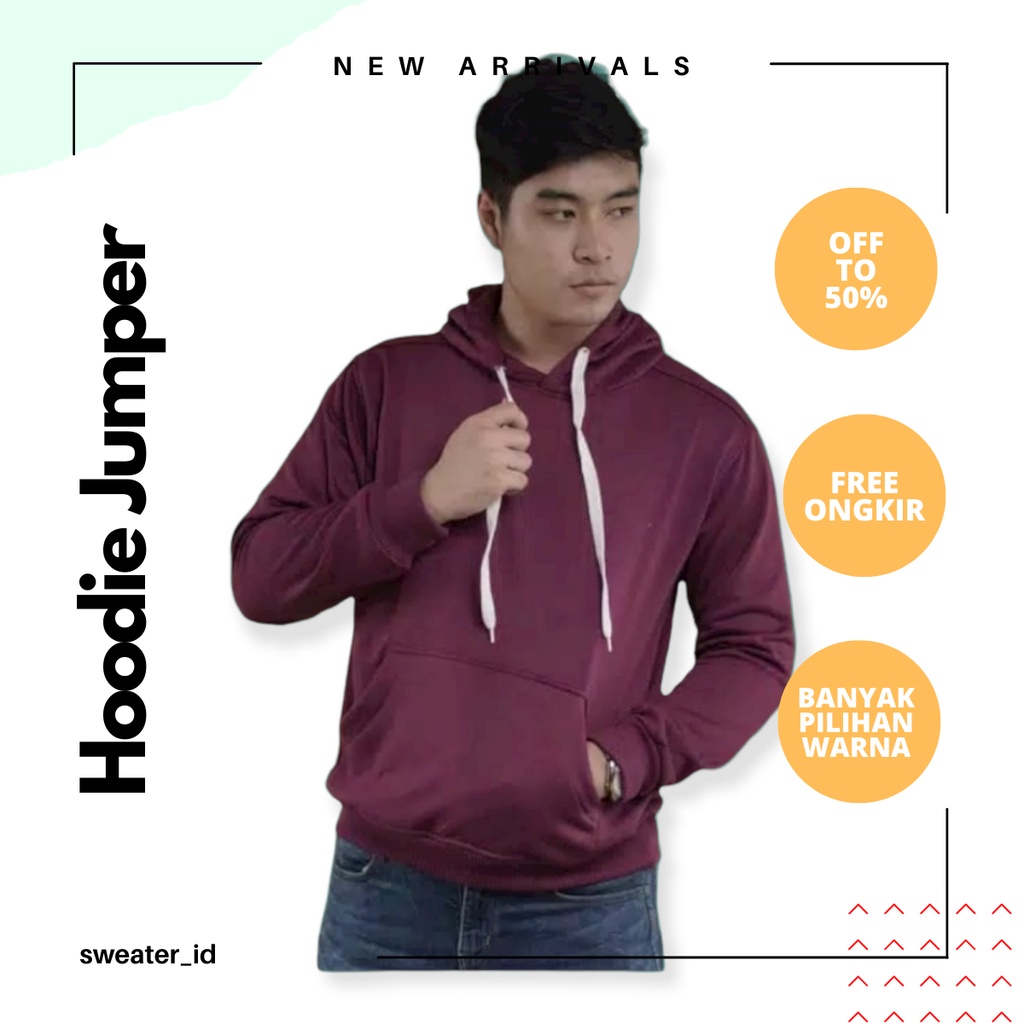 Sweater_id Hoodie Jumper Burgundy Polos Unisex