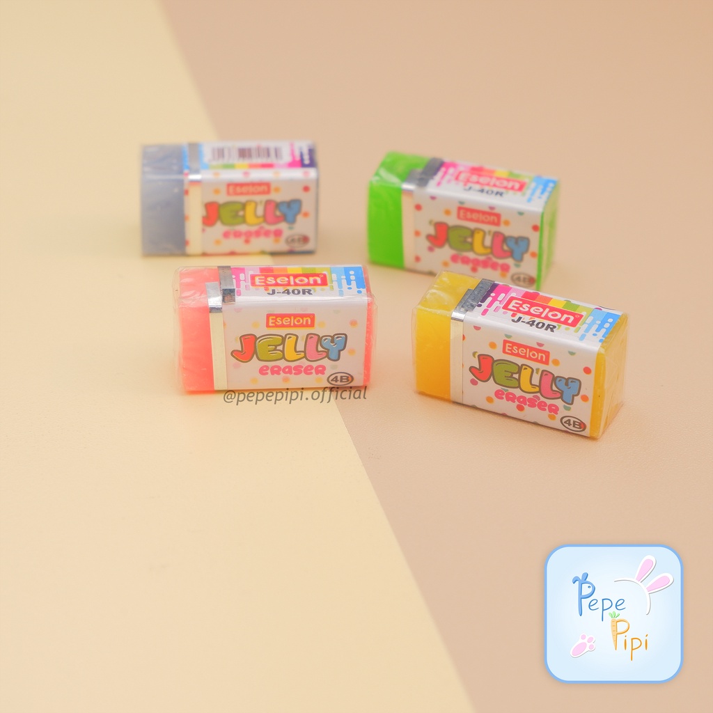 Penghapus Eselon J-40R Jelly 4B Eraser karet hapusan stip setip pensil penghapus kotak pensil