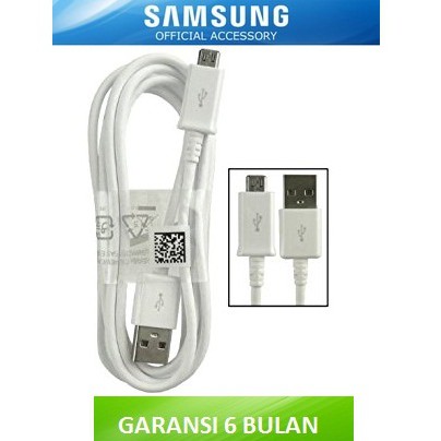 Data Cable Samsung Micro USB 1M Original - White (note2,s4,dll)