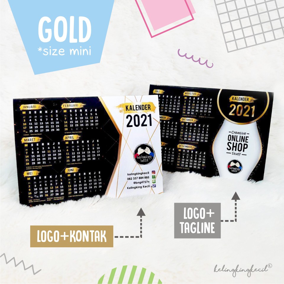 

KALENDER 2022 LIPAT MINI ~ MINIM ORDER 50 PC ~ TEMA GOLD