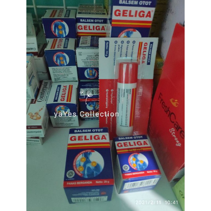 Balsem otot geliga 20 g 10 g obat gosok untuk nyeri pegal-pegal sendi keseleo memar punggung Balsam